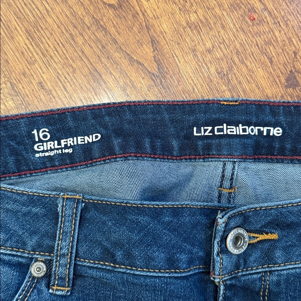 Liz Claiborne Girlfriend Jeans size 16 in EUC! - Picture 2 of 5